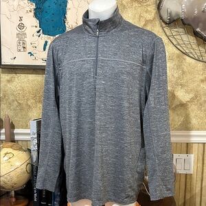 Calvin Klein Charcoal Quarter-Zip Pullover. XXL.